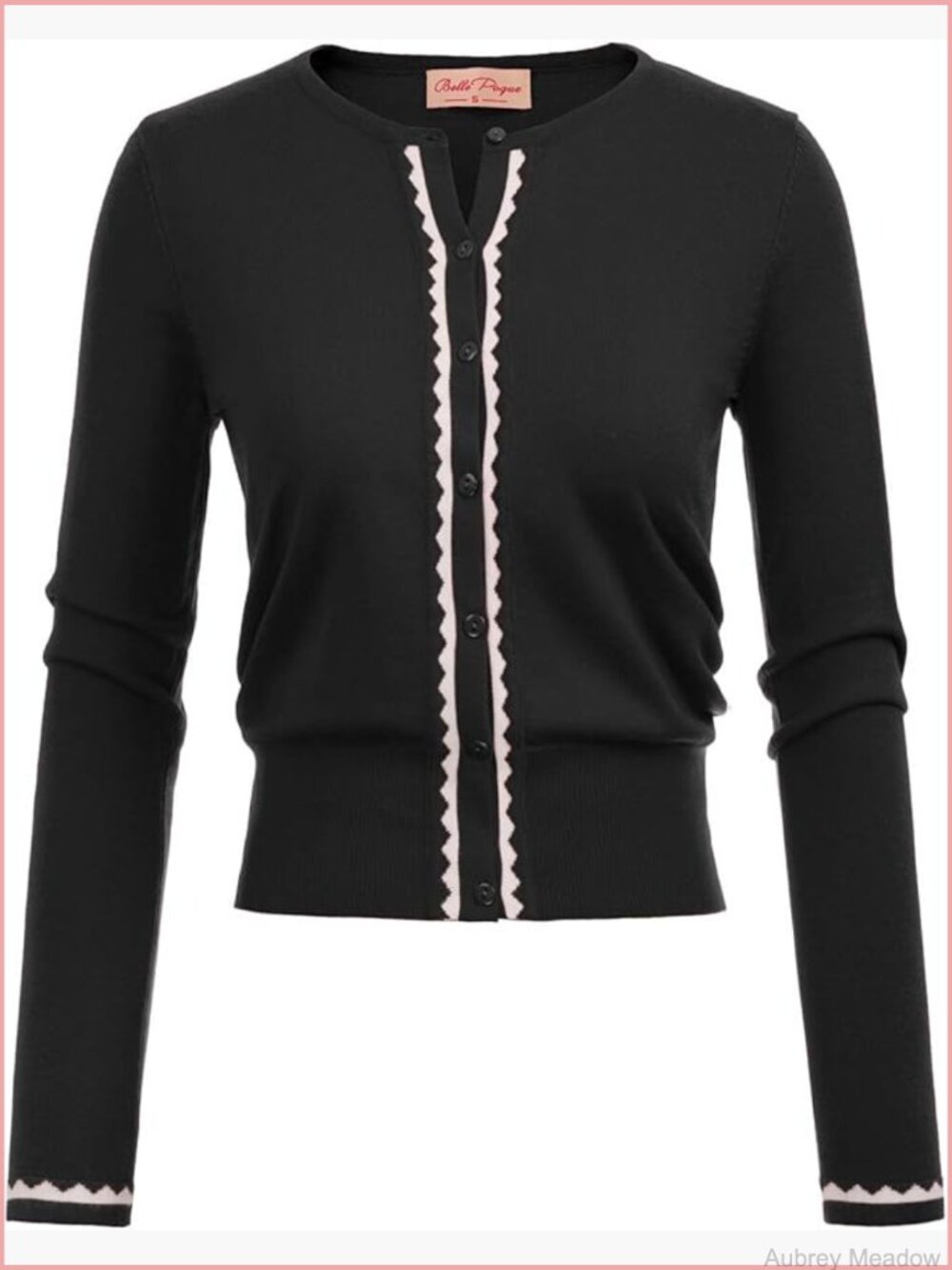 Trendy Cropped Cardigan Sweater Long Sleeve Crew Neck Knit Shrug